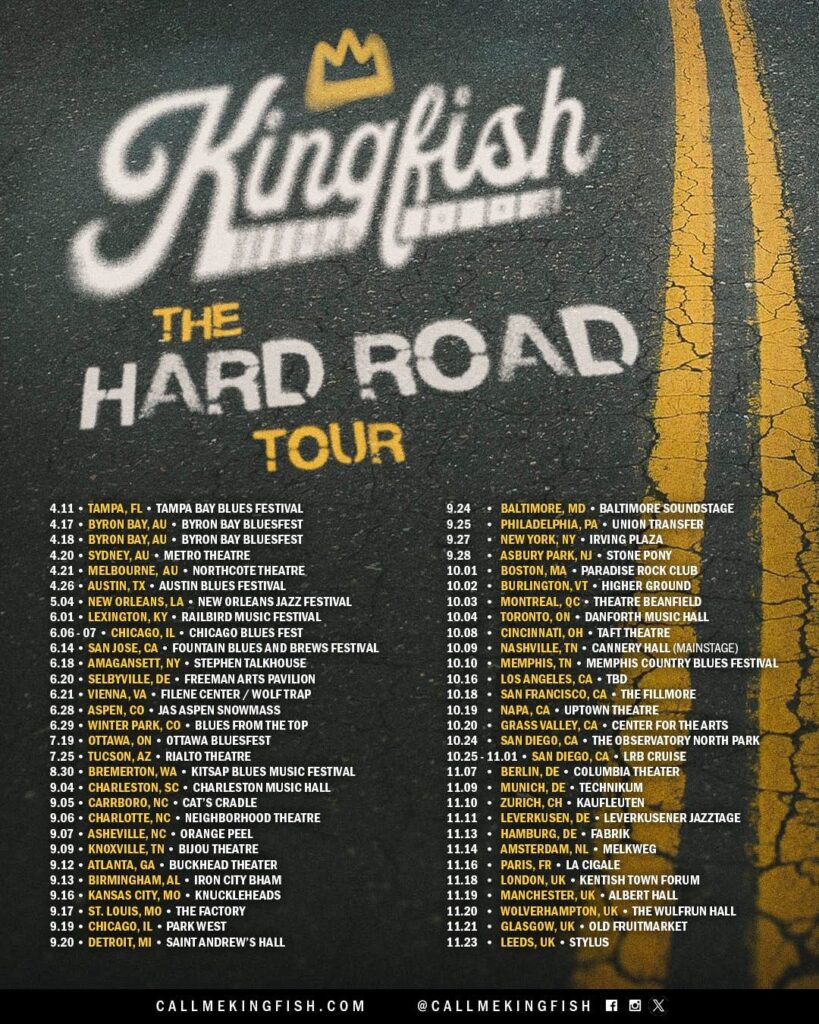Christone “Kingfish” Ingram Hard Road Tour Poster 2026
